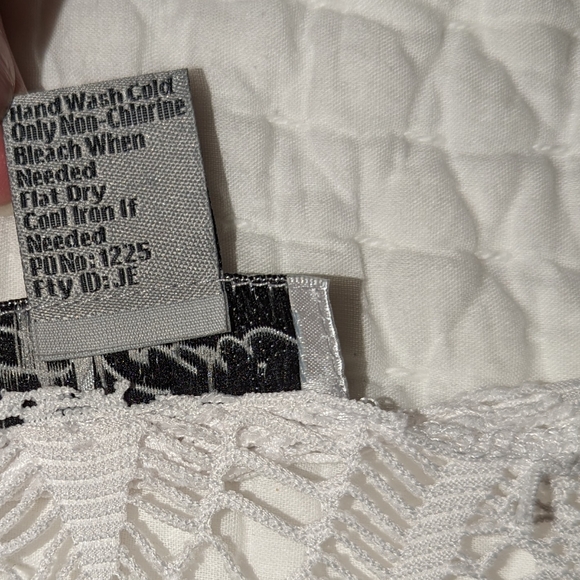 Sheer Crochet Lace Dress Mini Tunic Cover-up White Swimsuit 🤍 Beach - Picture 10 of 11